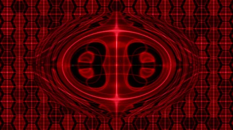 Red Looping Hexagon Tech Abstract with ocular effect Vídeos de archivo 41003352