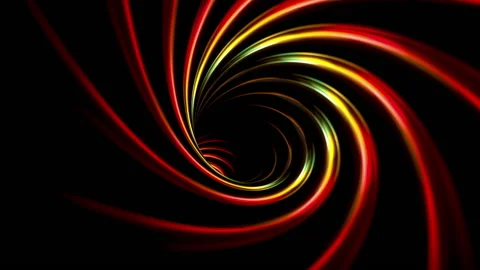 Red Looping Spiraling Vortex - 3D Illustration Stock Footage 145394829