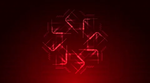 Red Looping Technical Abstract Array - 4K Resolution Ultra HD Stock Footage 41389294