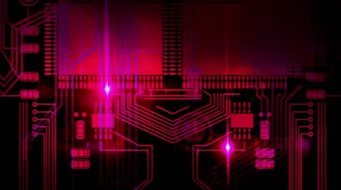 Red Looping Technical Abstract Concept Stock Footage 41214875