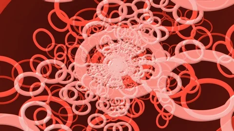 Red Lots of Circle Stock Footage 100453901