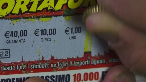 Red Lottery Ticket Scratch Stockbeeldmateriaal 75010838