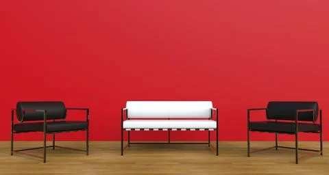 Red Lounge 2 Stock Illustration