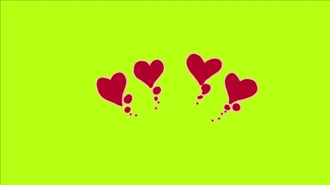 Red love 2d effect animation. Perfect for video elements Stock Footage 273276504