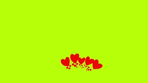 Red love 2d effect animation. Perfect for video elements, footage, advertisem Stock Footage 273276860