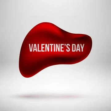 Red Love Bubble Badge Stock Illustration