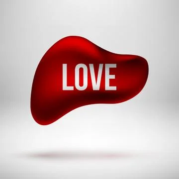 Red Love Bubble Badge Illustrazione stock