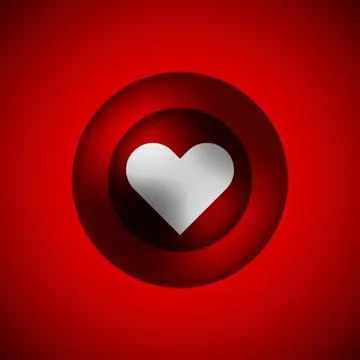 Red Love Bubble Badge Stock Illustration