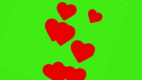 Red love fly like wave of flying hearts. Stock Footage 227514004