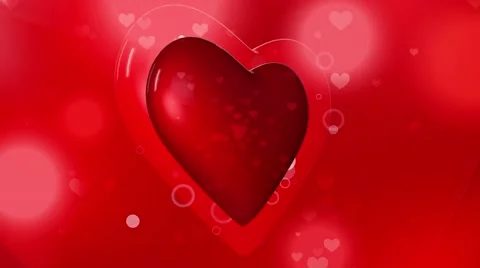 Red Love Heart Stock Footage 54055313
