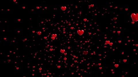 Red love heart shape explosion animation. Happy valentines day neon heart b.. Stock Footage 293556171