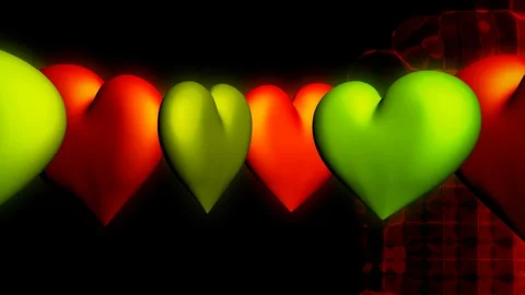 Red love line Stock Footage 94997940