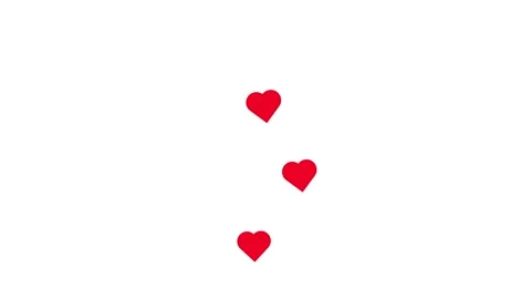 Red love rises and pops animasted love valentine's day looping 4k Stock Footage 270296578