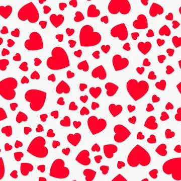 The red love Seamless pattern with hearts Stock Illustration