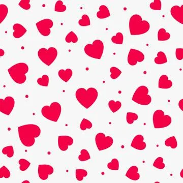 The red love Seamless pattern with hearts Stock Illustration