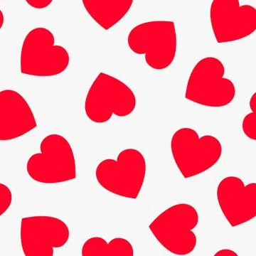 The red love Seamless pattern with hearts Stock Illustration