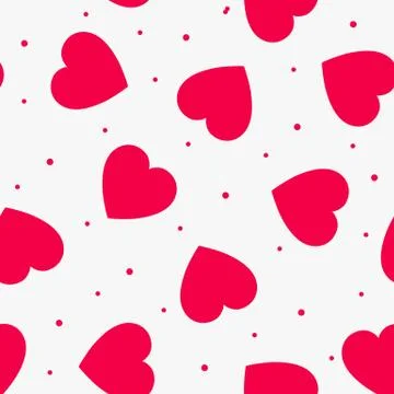 The red love Seamless pattern with hearts Stock Illustration