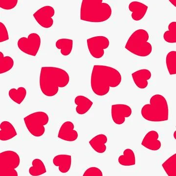 The red love Seamless pattern with hearts Stock Illustration