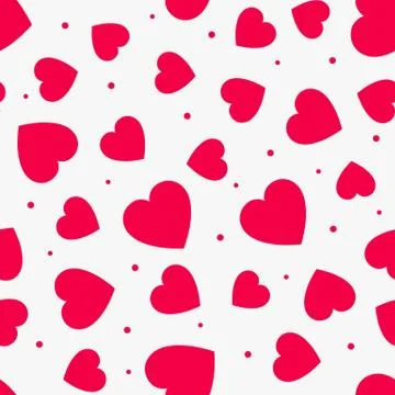 The red love Seamless pattern with hearts Stock Illustration