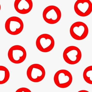 The red love Seamless pattern with hearts Stock Illustration
