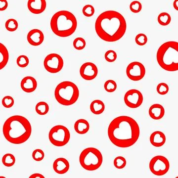 The red love Seamless pattern with hearts Stock Illustration