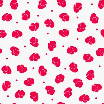The red love Seamless pattern with hearts Stock Illustration