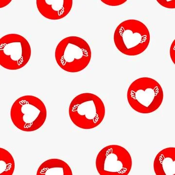 The red love Seamless pattern with hearts Stock Illustration