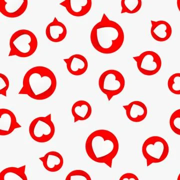The red love Seamless pattern with hearts Stock-Illustration