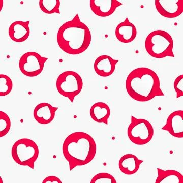 The red love Seamless pattern with hearts Stock Illustration