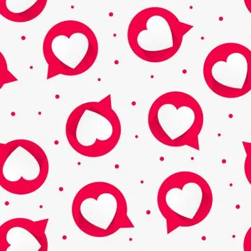 The red love Seamless pattern with hearts Stock Illustration