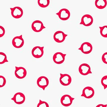 The red love Seamless pattern with hearts Stock Illustration
