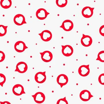 The red love Seamless pattern with hearts Stock Illustration