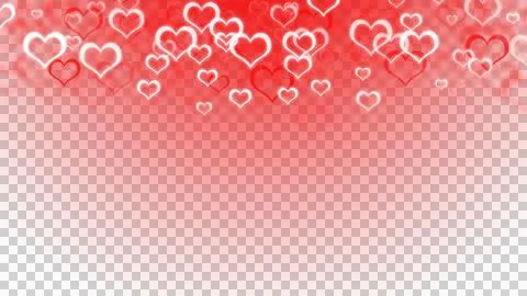 Red love transparent background Stock Illustration