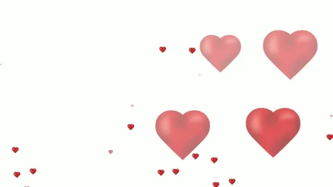 Red love on white background Vídeo Stock 142290879
