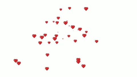 Red love on white background 스톡 동영상 142290912