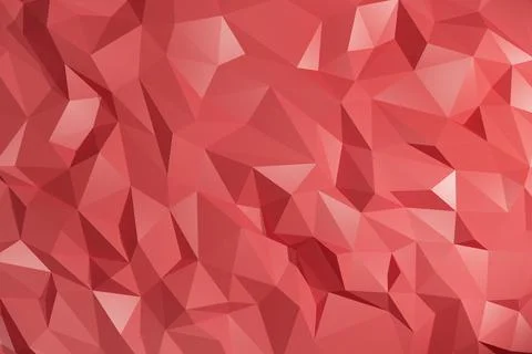Red low poly background 3d render color Stock Illustration