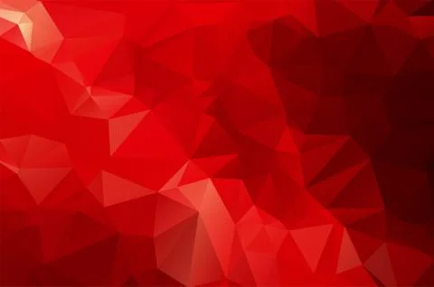 Red Low poly crystal background. Polygon design pattern. environment green Low p Stock Illustration