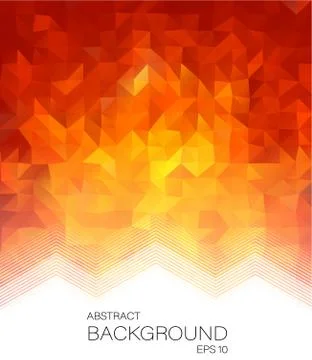Red low poly style letterhead graphic design template document Stock Illustration