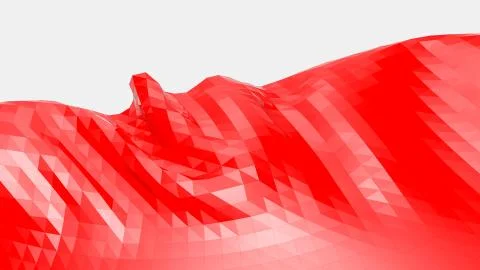 Red low polygonal. 3D rendering Stock Illustration