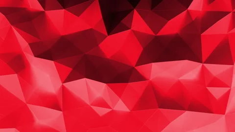 Red low polygonal geometric background seamless loop Stock Footage