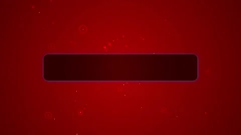 Red lower third title visual with black rounded label, glowing particle field, a Stock Footage 340554056