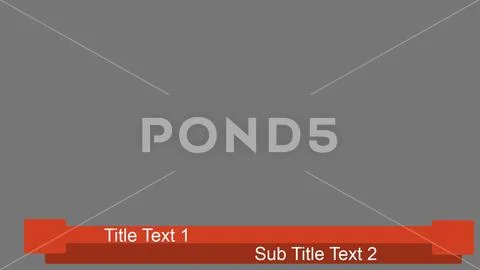 Red lower third with two text options PSD-Vorlage