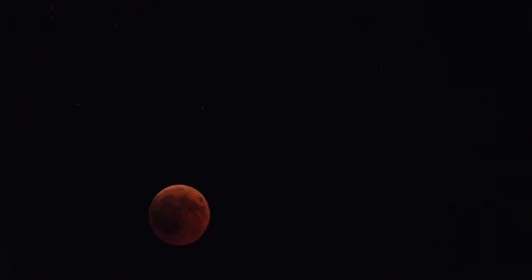Red lunar eclipse Stock Footage 102177818