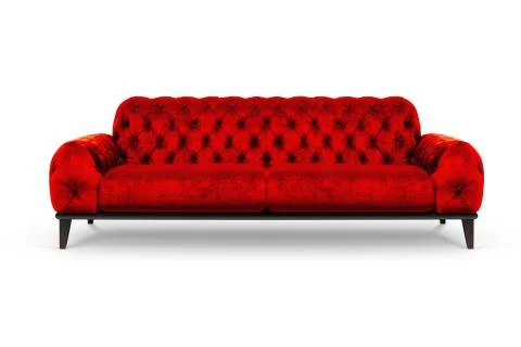 Red Luxurious sofa Stock Photos