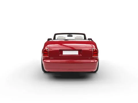 Red luxury car - back view Stock Illustration