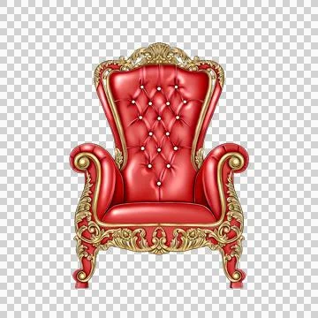 Red luxury chair isolate Stock Illustration