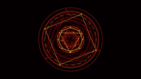 Red Magic Circle Loading Screen. Seamless Loop Background. Stock Footage 341348604