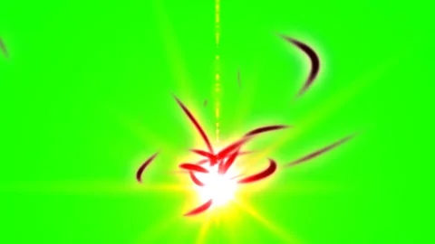 Red Magic Light Energy Burst Green Screen VFX Overlay Stock Footage 341588710