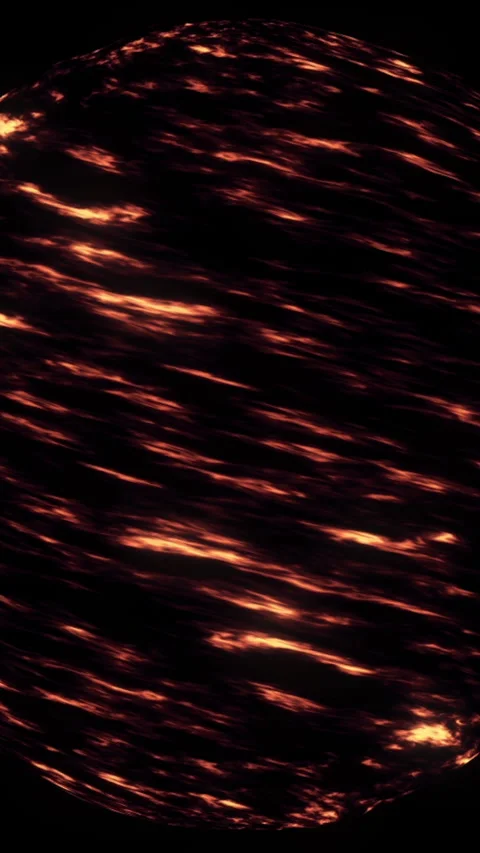 A red magma planet in the solar system rotating isolated on black background Stock Footage 282662688