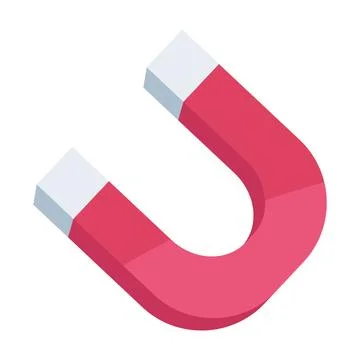 Red magnet attraction device Stock Illustration